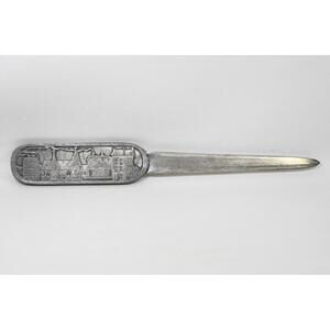 VTG Letter Opener Old World Village England Metzke Pewter Stainless Steel 1970s
